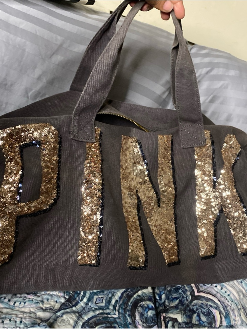 Vintage Bling Pink Duffle